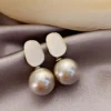 Elegant Dual-Tone Ball Earrings