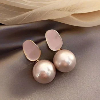 Elegant Dual-Tone Ball Earrings