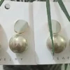 Elegant Dual-Tone Ball Earrings