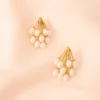 Pin Tassel Baroque Dangle Pearl Stud Earrings