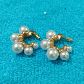 Pearl Hoop Earrings