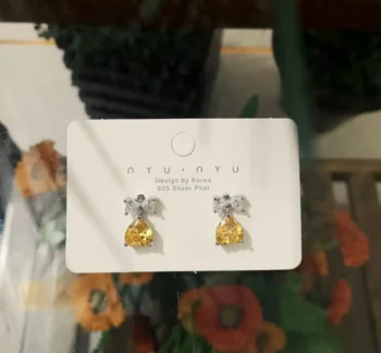 Heart Shape Butterfly Earring