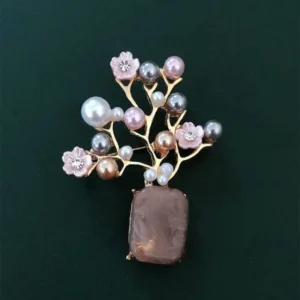 Blossom Pearl Tree Hijab Brooch