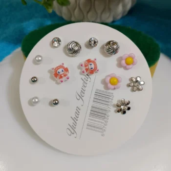 Elegant 7 Pair Earring Set – Style for Every Mood