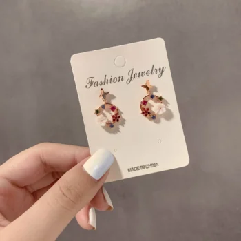 Elegant Heart Crystal Earrings - 