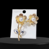 Golden Pearl Blossom Earrings