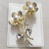 Golden Pearl Blossom Earrings