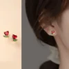 Heart Stone Stud Earrings