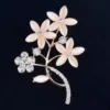 Crystal Flower Brooch