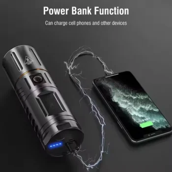 Multi-functional Rechargeable Flashlight with Power Bank