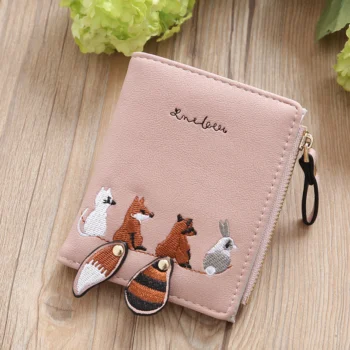 Cute Animal Embroidered Wallet –