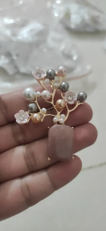 Blossom Pearl Tree Hijab Brooch