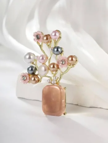 Blossom Pearl Tree Hijab Brooch