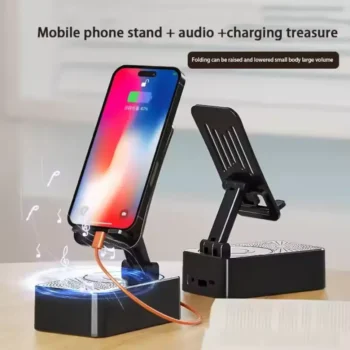 2 in 1 Cell Phone Stand with Wireless Bluetooth Speaker
