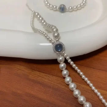 White Pearl With Stone Bracelet