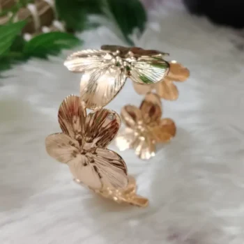Golden Flower Bracelet and Ring