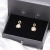 Aurora Gold Crystal Drops Earrings