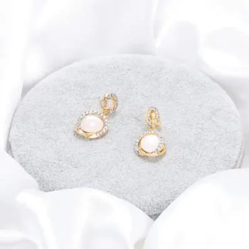 Aurora Gold Crystal Drops Earrings