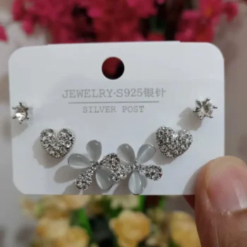 One Card with Three Pairs of Multiple Ear Studs