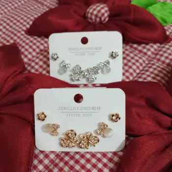 One Card with Three Pairs of Multiple Ear Studs