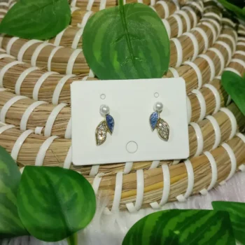 Leaf Micro Pearl Ear Rings