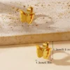 Gold Plated Butterfly Hoop Earrings