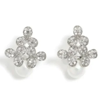 Floral Pearl & Crystal Earrings