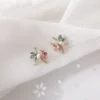 Elegant Floral Pearl Earrings