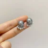 Paw Pearl Ear Studs Earrings