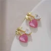 Cherry-Shaped Heart Crystal Earrings