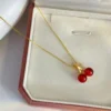 Red Cherry Pendant Necklace