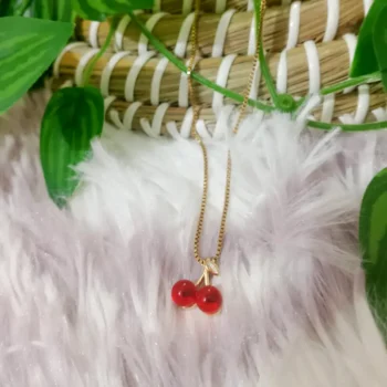 Red Cherry Pendant Necklace