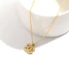 Gold Double C Pendant Necklace