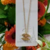 Gold Double C Pendant Necklace