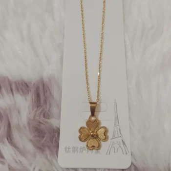 Four-Leaf Clover Butterfly Necklace