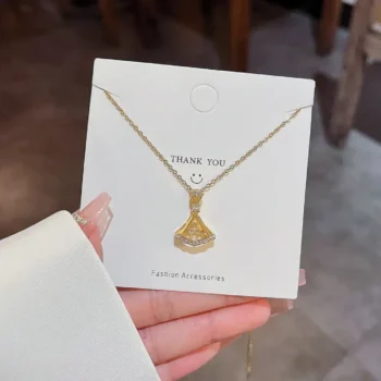 Ginkgo Leaf Pendant Necklace