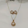 3pcs Rhinestone Jewelry Set Including Necklace, Earrings