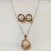3pcs Rhinestone Jewelry Set Including Necklace, Earrings