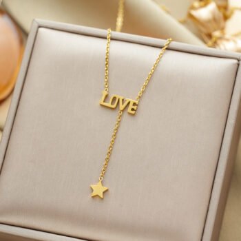 Golden Star of Love Necklace