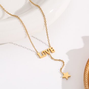 Golden Star of Love Necklace